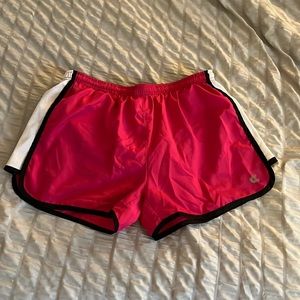 Fuchsia lined running shorts, size medium